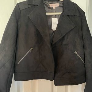 Black Moto Jacket, NWT, Size L